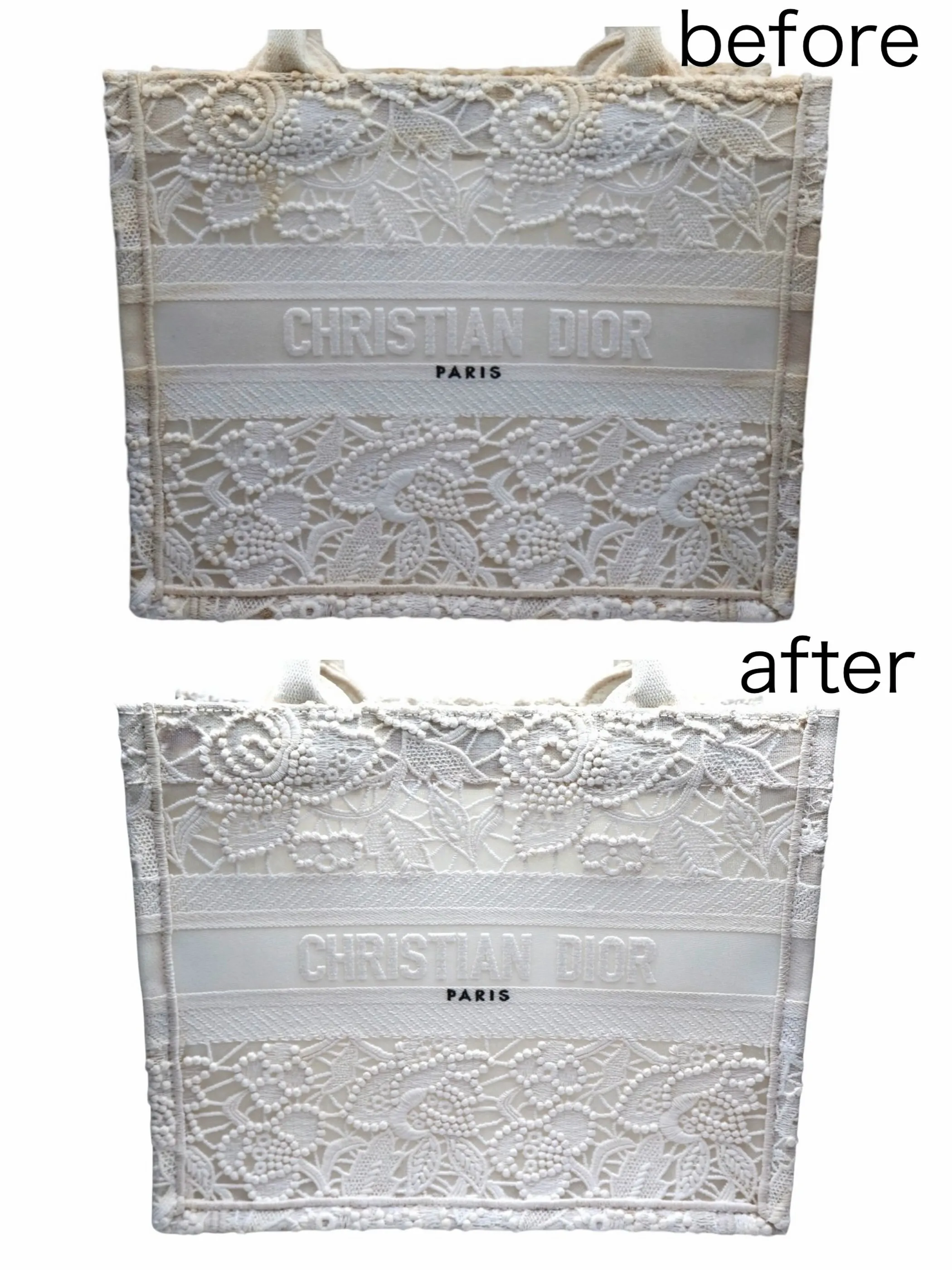 (大阪豊中)Dior ブックトート 黄ばみ・糊ジミクリーニン...